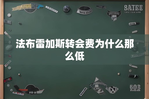 法布雷加斯转会费为什么那么低