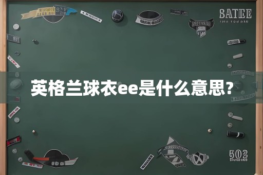 英格兰球衣ee是什么意思?