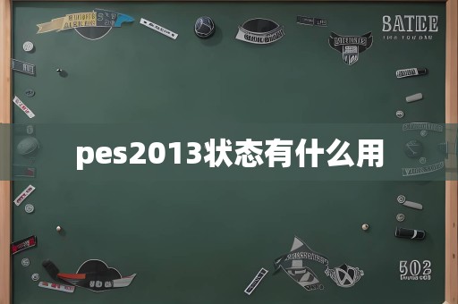 pes2013状态有什么用