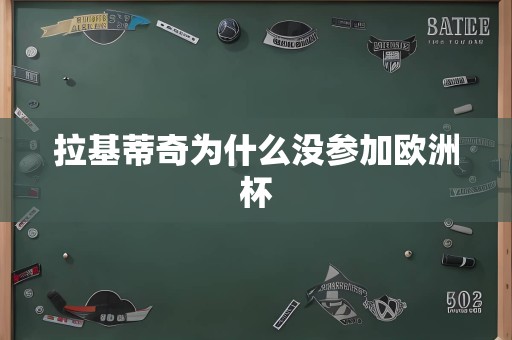 拉基蒂奇为什么没参加欧洲杯