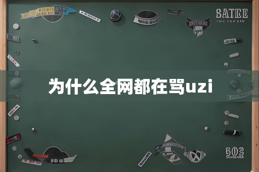 为什么全网都在骂uzi