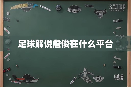 足球解说詹俊在什么平台