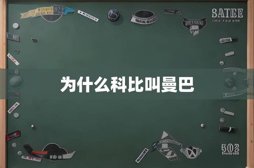 为什么科比叫曼巴