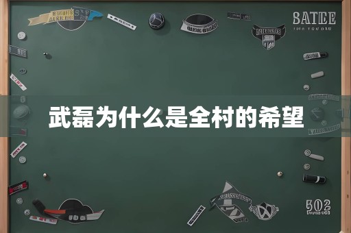 武磊为什么是全村的希望
