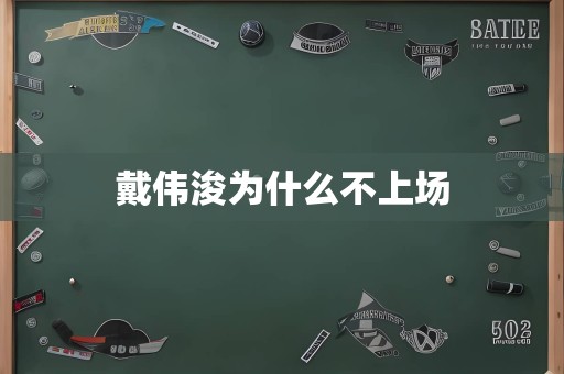 戴伟浚为什么不上场