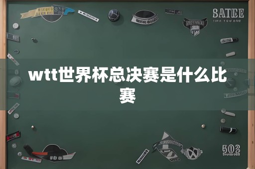 wtt世界杯总决赛是什么比赛
