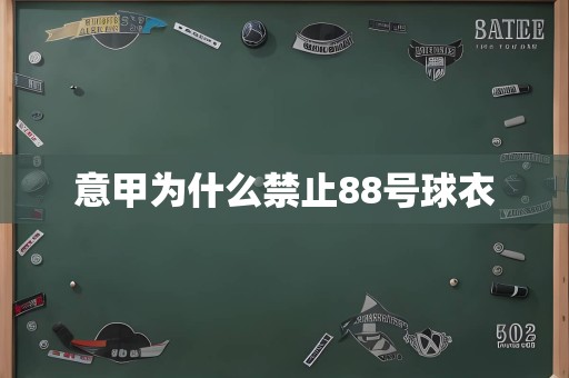 意甲为什么禁止88号球衣