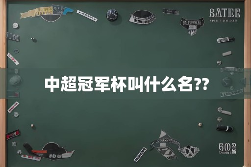 中超冠军杯叫什么名??