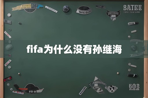 fifa为什么没有孙继海