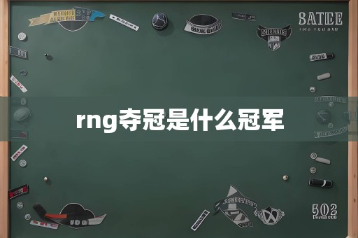 rng夺冠是什么冠军