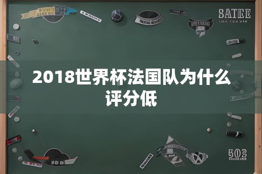 2018世界杯法国队为什么评分低