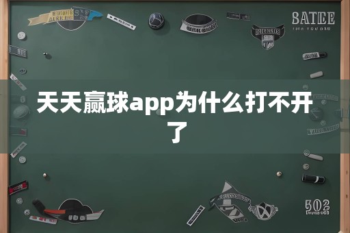 天天赢球app为什么打不开了