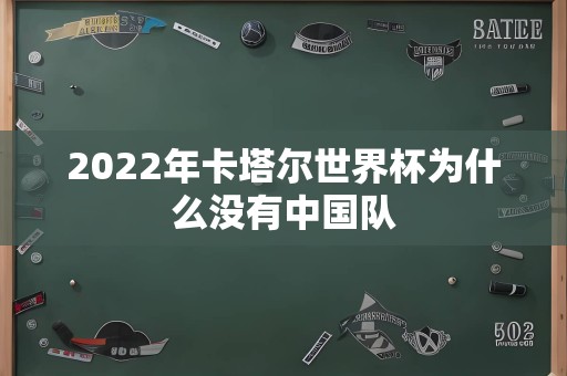 2022年卡塔尔世界杯为什么没有中国队