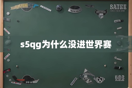 s5qg为什么没进世界赛