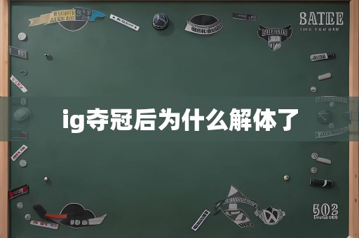 ig夺冠后为什么解体了