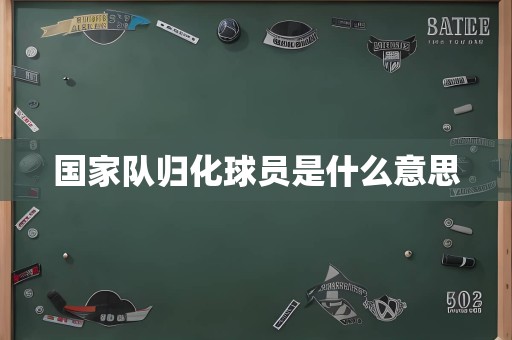 国家队归化球员是什么意思