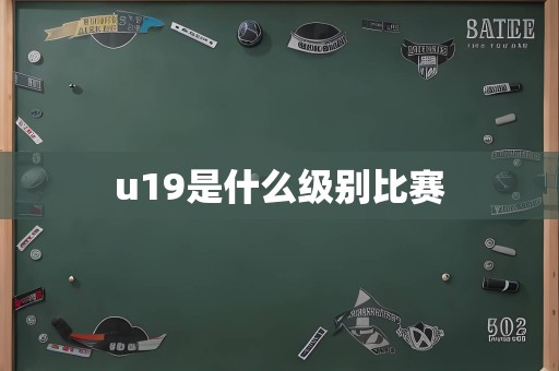 u19是什么级别比赛