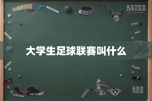 大学生足球联赛叫什么