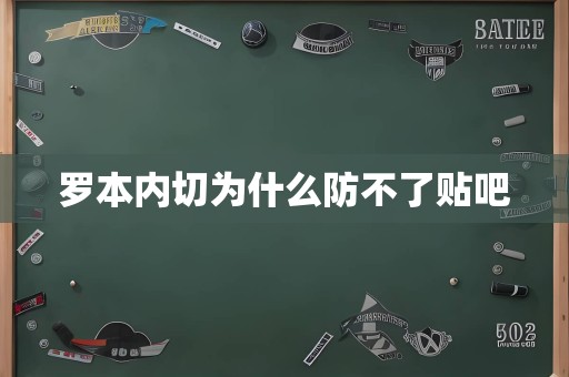 罗本内切为什么防不了贴吧