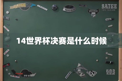 14世界杯决赛是什么时候