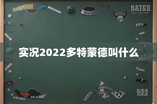 实况2022多特蒙德叫什么