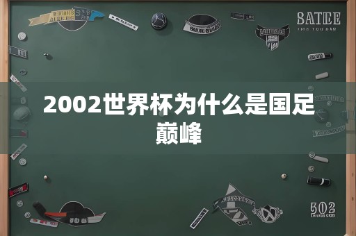 2002世界杯为什么是国足巅峰