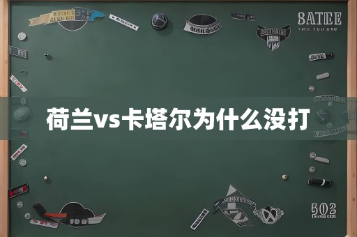 荷兰vs卡塔尔为什么没打