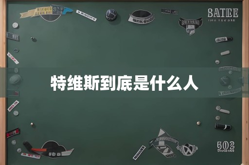 特维斯到底是什么人