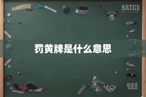 罚黄牌是什么意思