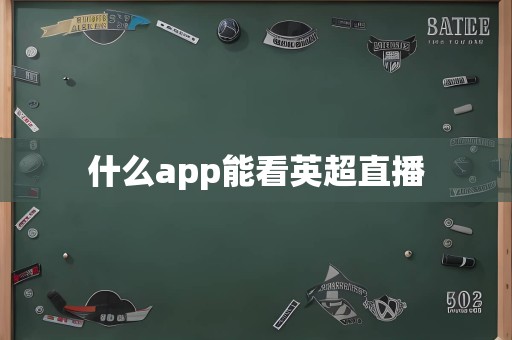 什么app能看英超直播