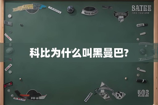 科比为什么叫黑曼巴?