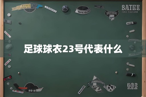 足球球衣23号代表什么