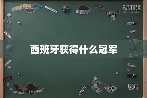 西班牙获得什么冠军