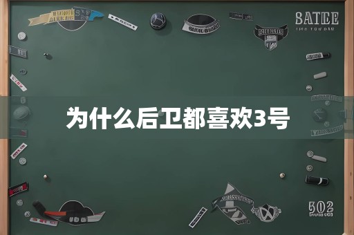 为什么后卫都喜欢3号