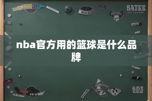 nba官方用的篮球是什么品牌