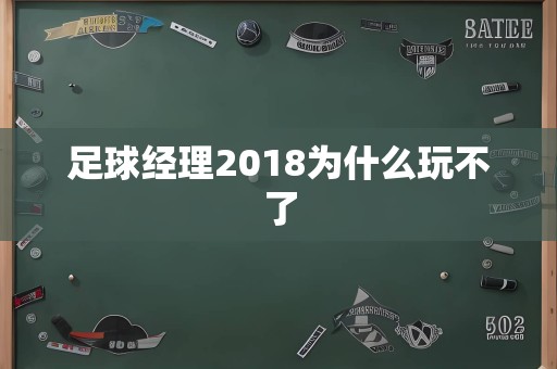 足球经理2018为什么玩不了