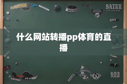 什么网站转播pp体育的直播