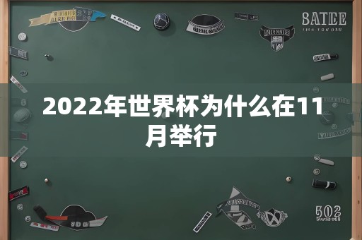 2022年世界杯为什么在11月举行