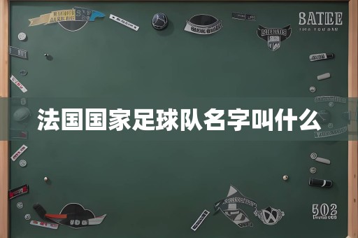 法国国家足球队名字叫什么