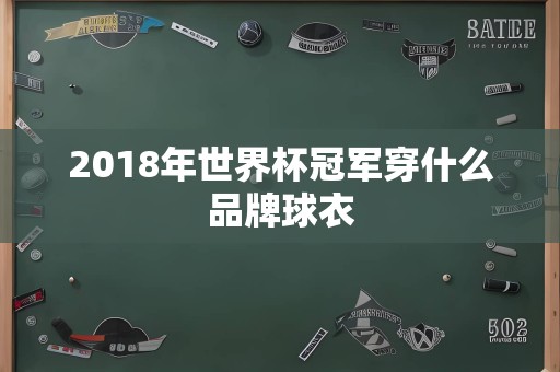 2018年世界杯冠军穿什么品牌球衣