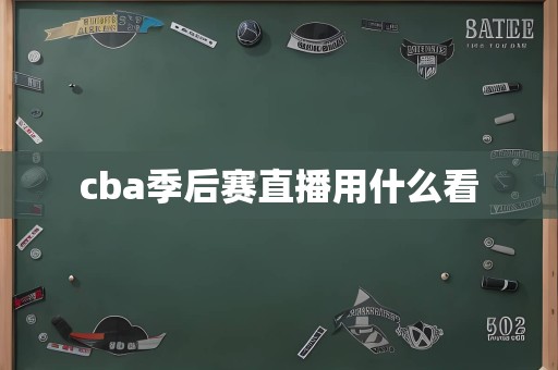 cba季后赛直播用什么看