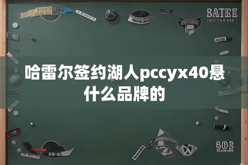 哈雷尔签约湖人pccyx40悬什么品牌的