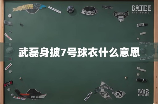 武磊身披7号球衣什么意思