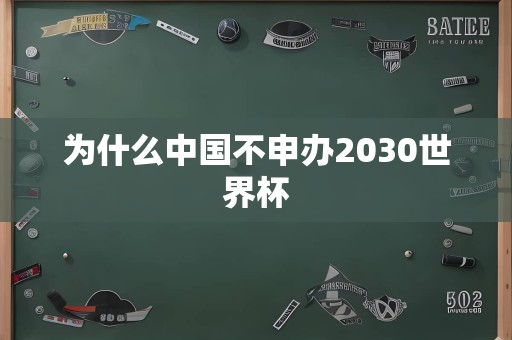 为什么中国不申办2030世界杯