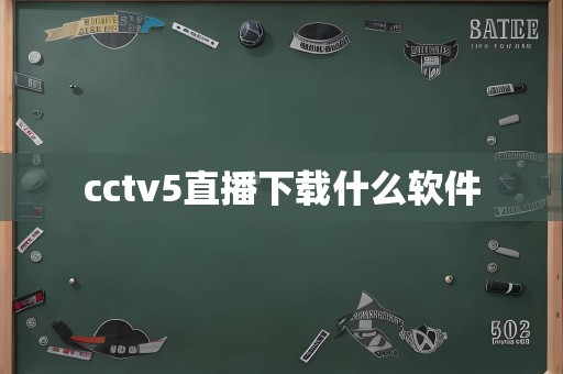 cctv5直播下载什么软件