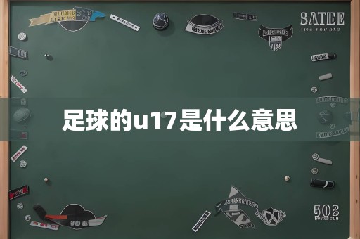 足球的u17是什么意思