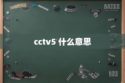 cctv5 什么意思