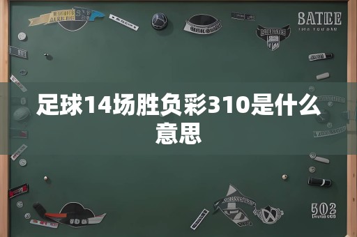 足球14场胜负彩310是什么意思