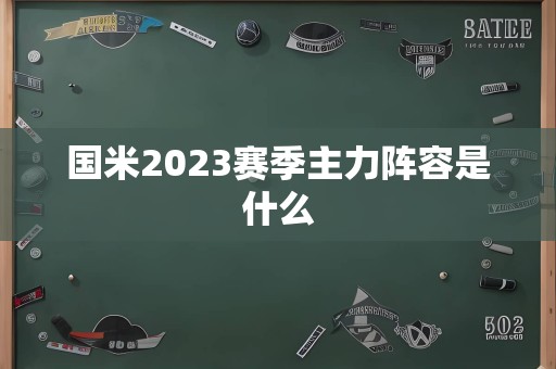 国米2023赛季主力阵容是什么