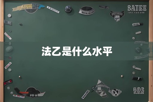 法乙是什么水平